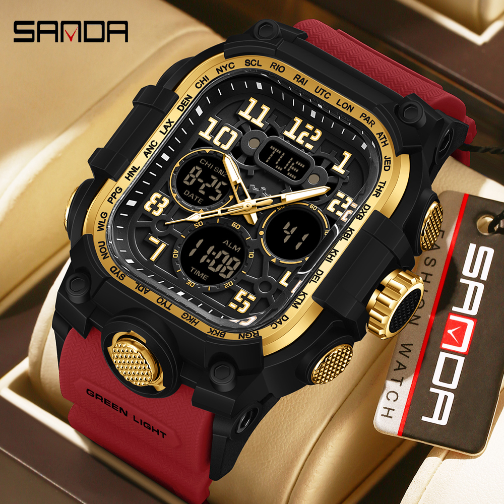 Luxury Watch Zone - SANDA Brand Men's Luxury Waterproof Sports