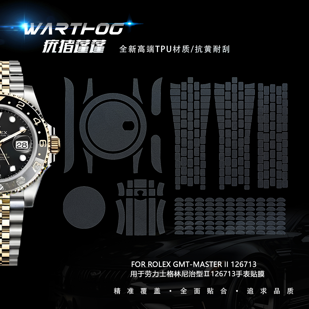 Luxury Watch Black - Applicable For Rolex GMT-Master II Series