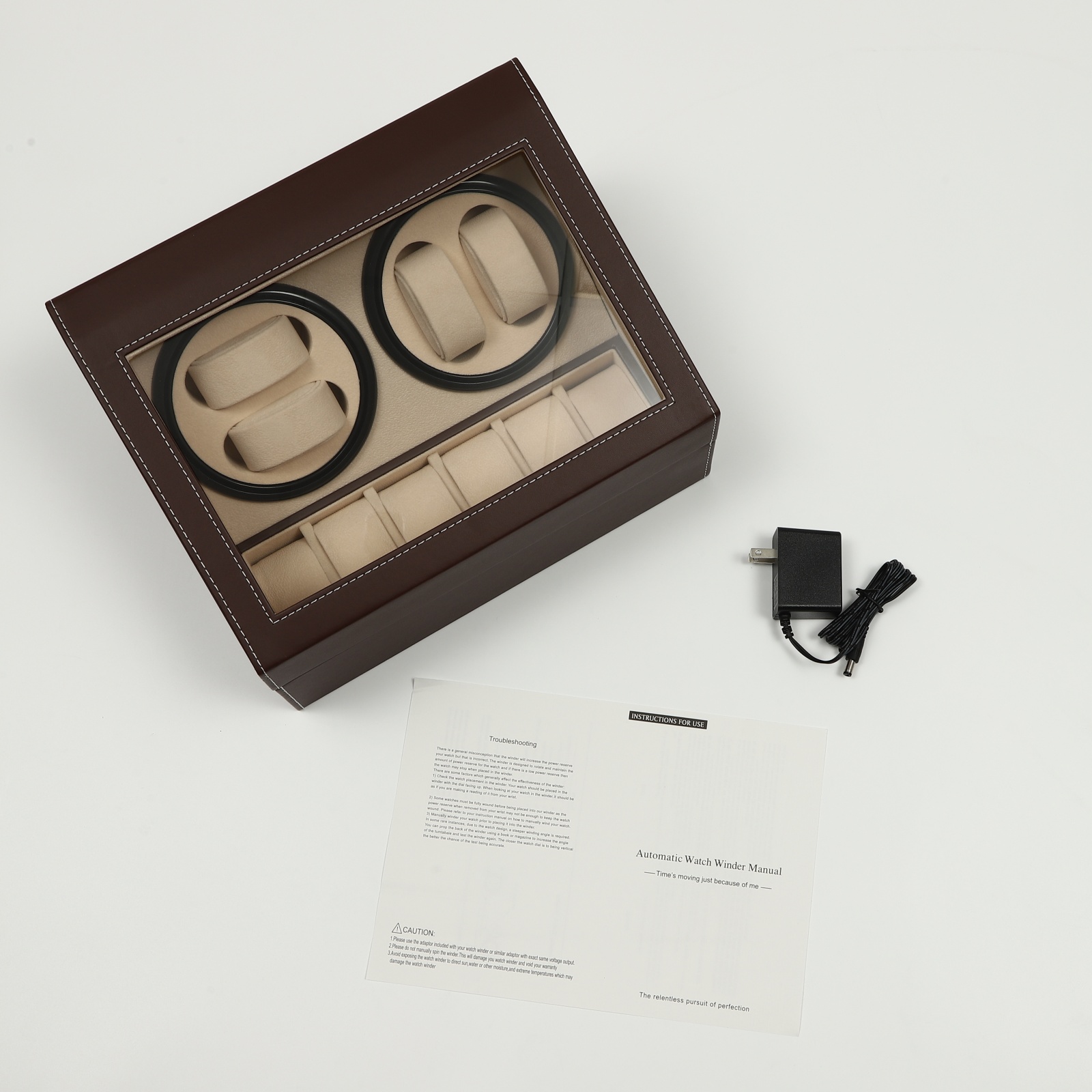 Quiet Luxury Watch Men - 4 Slots Automatic Watch Winder Box