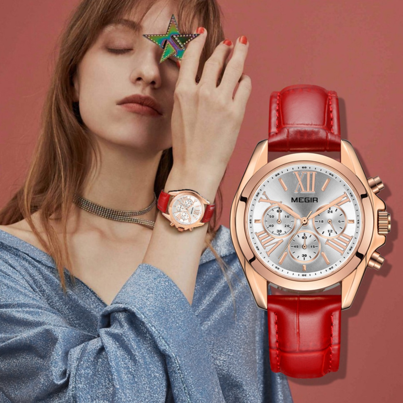 Luxury Watch In Usa - MEGIR New Luxury Leather Watch Women