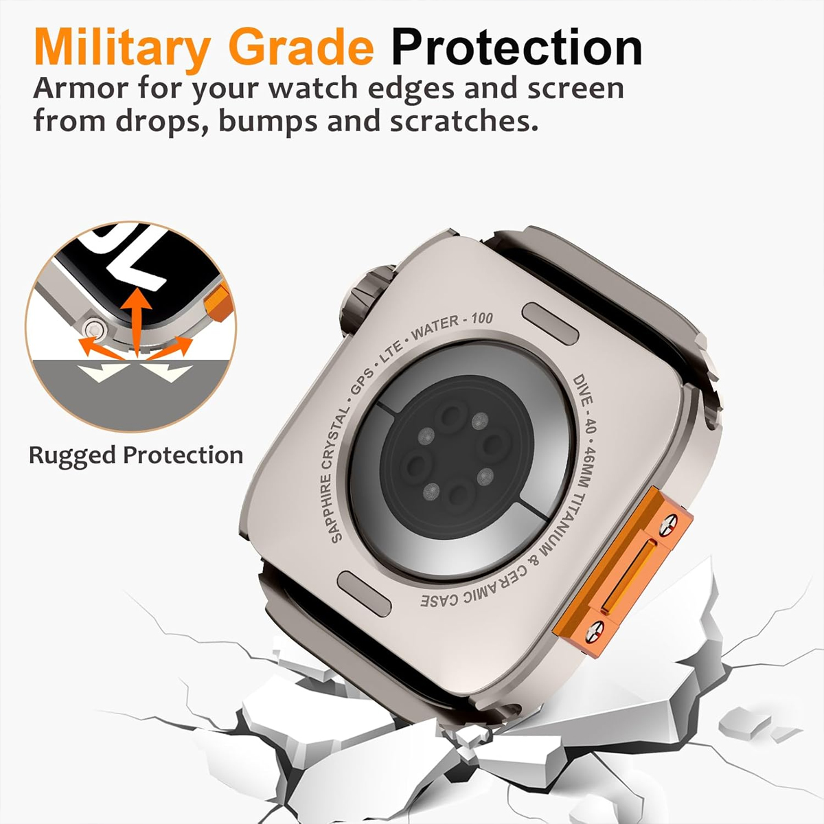Case+Strap 2IN1 for Apple Watc - Luxury Watch Ap reseña y precio