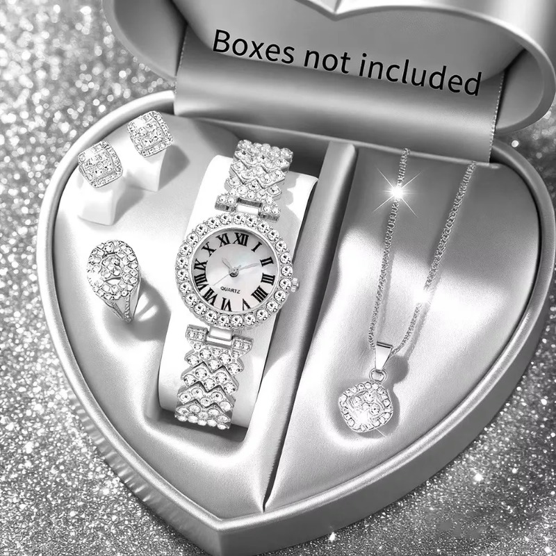 5PCS Luxury Rhinestone Women's - Luxury Watch Organizer reseña y precio