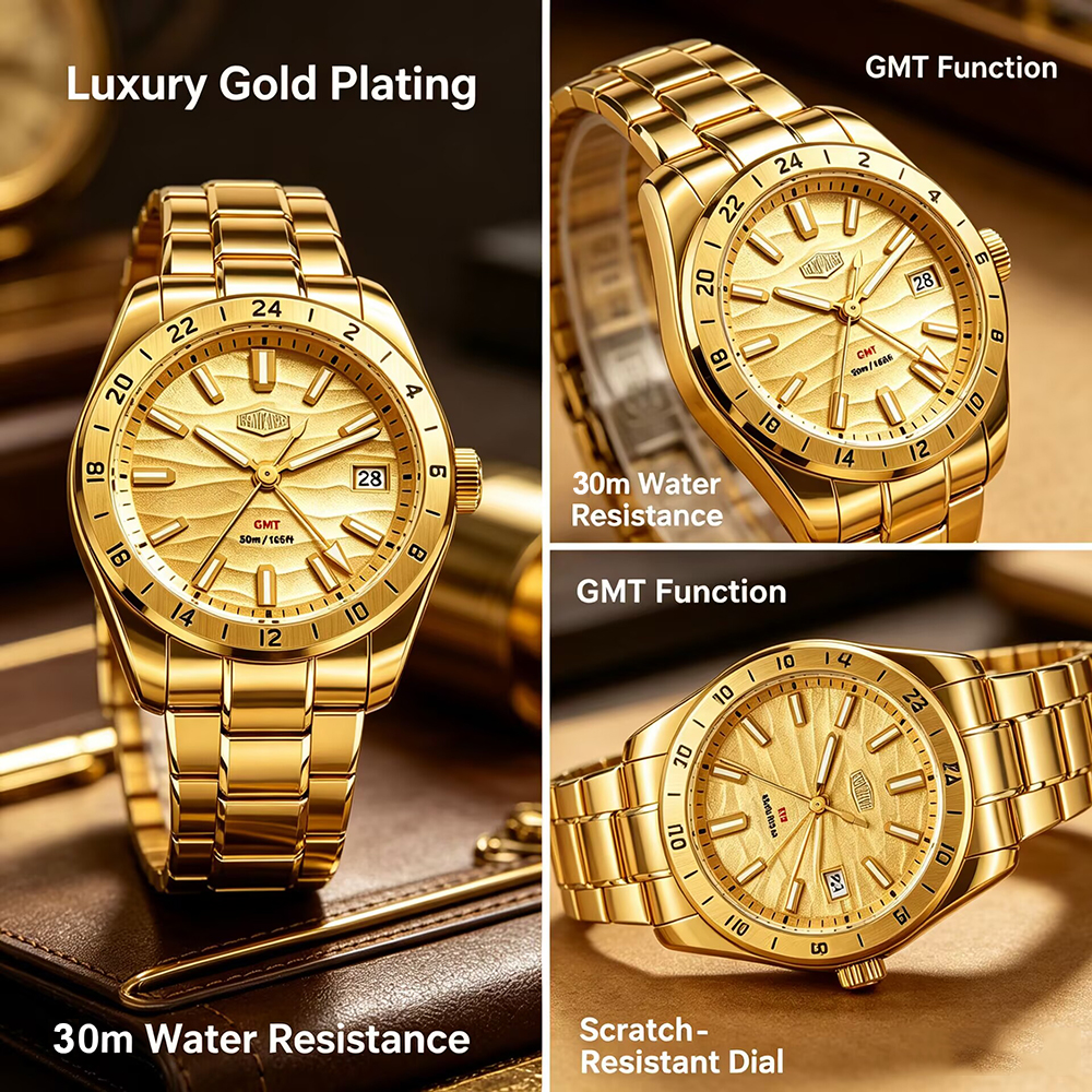 Quality Original GMT Men Clock - Luxury Watch Organizer reseña y precio