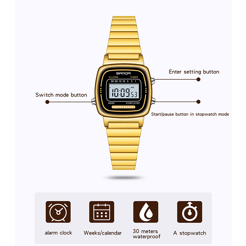 SANDA Women Golden Classic Qua - Luxury Watch Zone reseña y precio