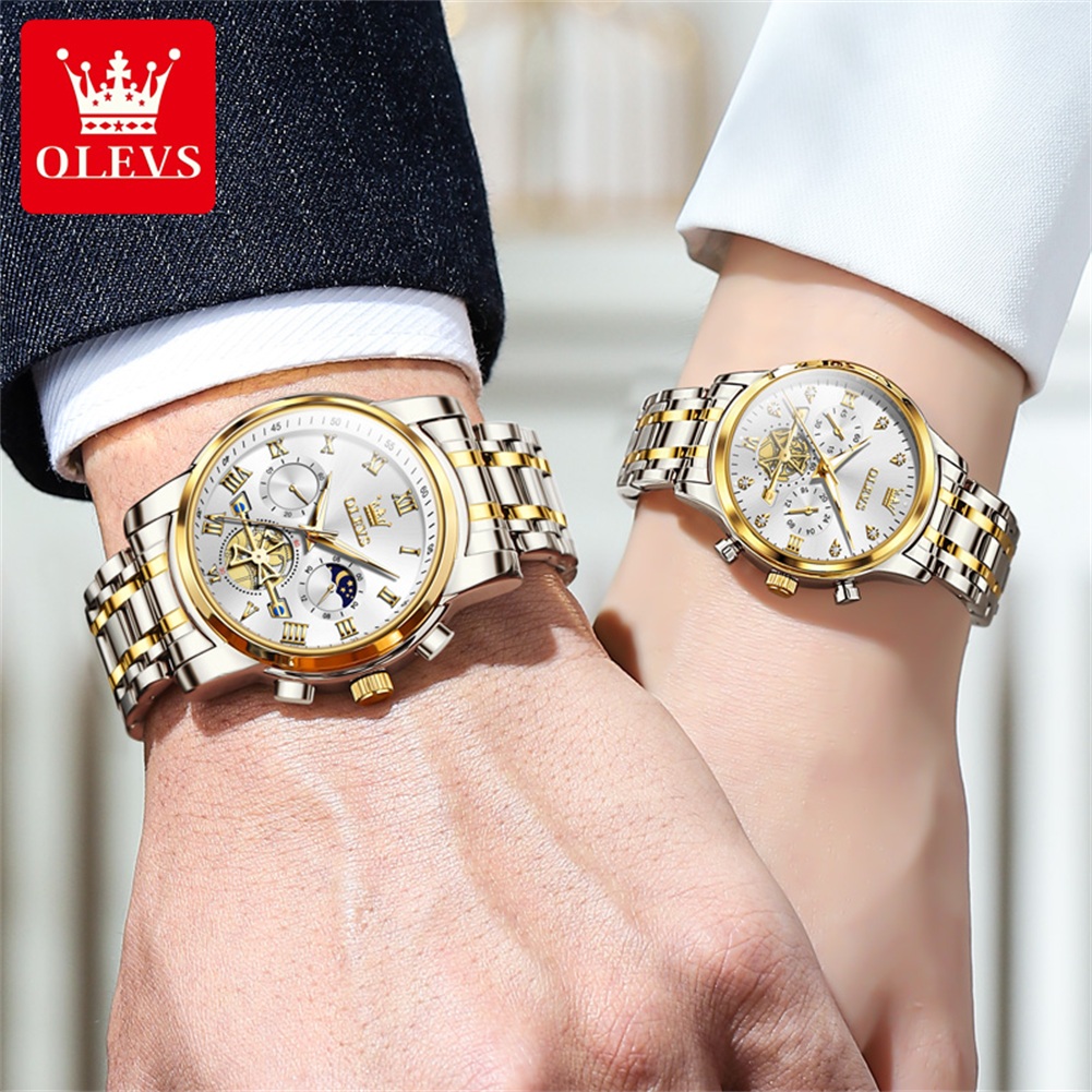 OLEVS Quartz Couple Watch Luxu - Luxury Watch Zone reseña y precio