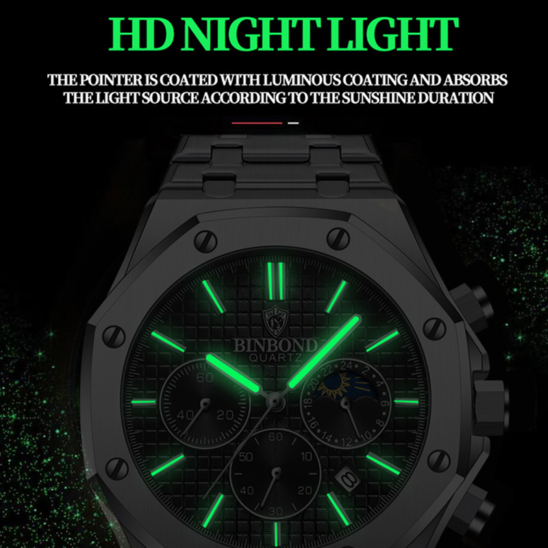 BINBOND Quality Men Watch Luxu - Luxury Watch Ap reseña y precio