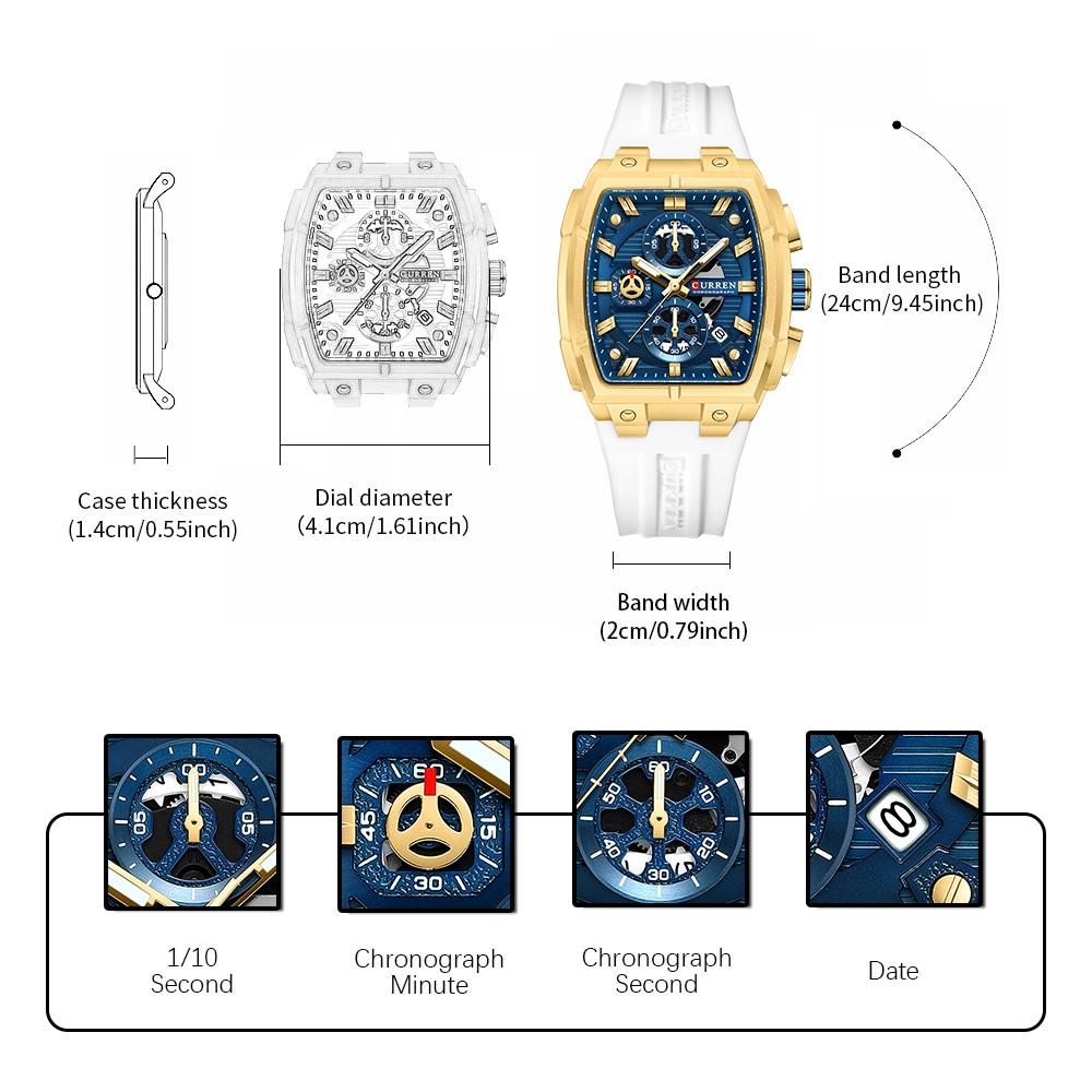 CURREN Luxury Vintage Watch fo - Luxury Watch Life reseña y precio