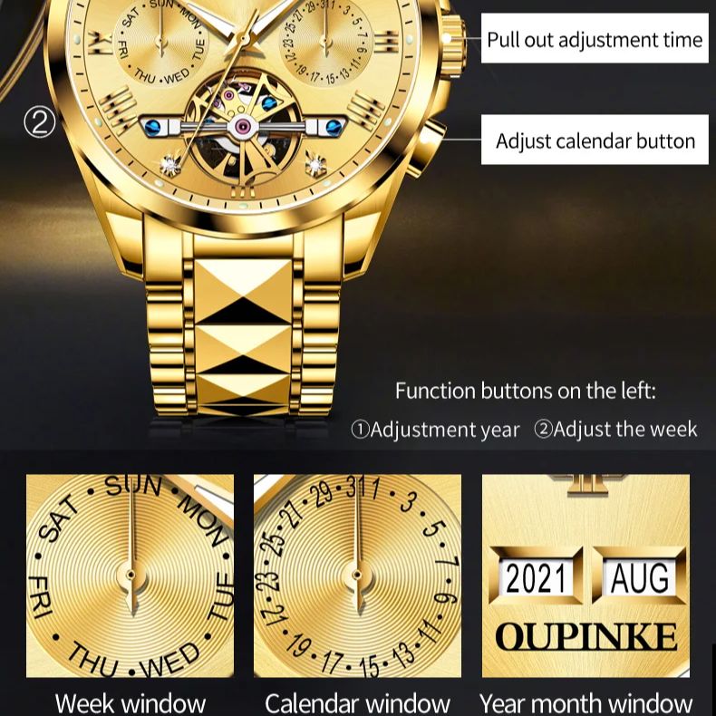 OUPINKE Tourbillon Couple Watc - Luxury Watch Zone reseña y precio