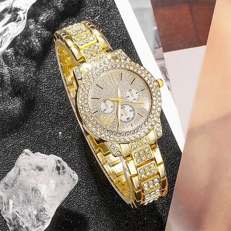 Women's Quartz Watch Gold Luxu - Luxury Watch In Usa reseña y precio