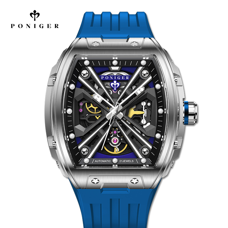 PONIGER Luxury Automatic Mecha - Luxury Watch On Rubber Strap reseña y precio