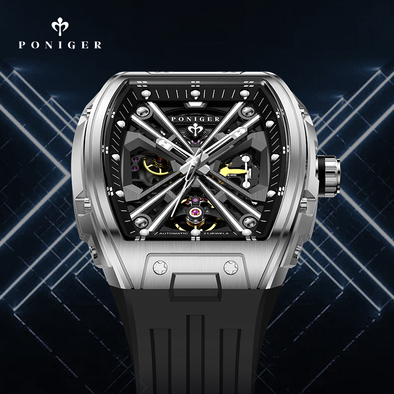 PONIGER Luxury Automatic Mecha - Luxury Watch On Rubber Strap reseña y precio