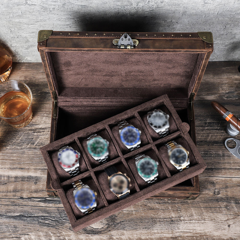 CONTACT'S FAMILY 8 Leather Cus - Luxury Watch Organizer reseña y precio