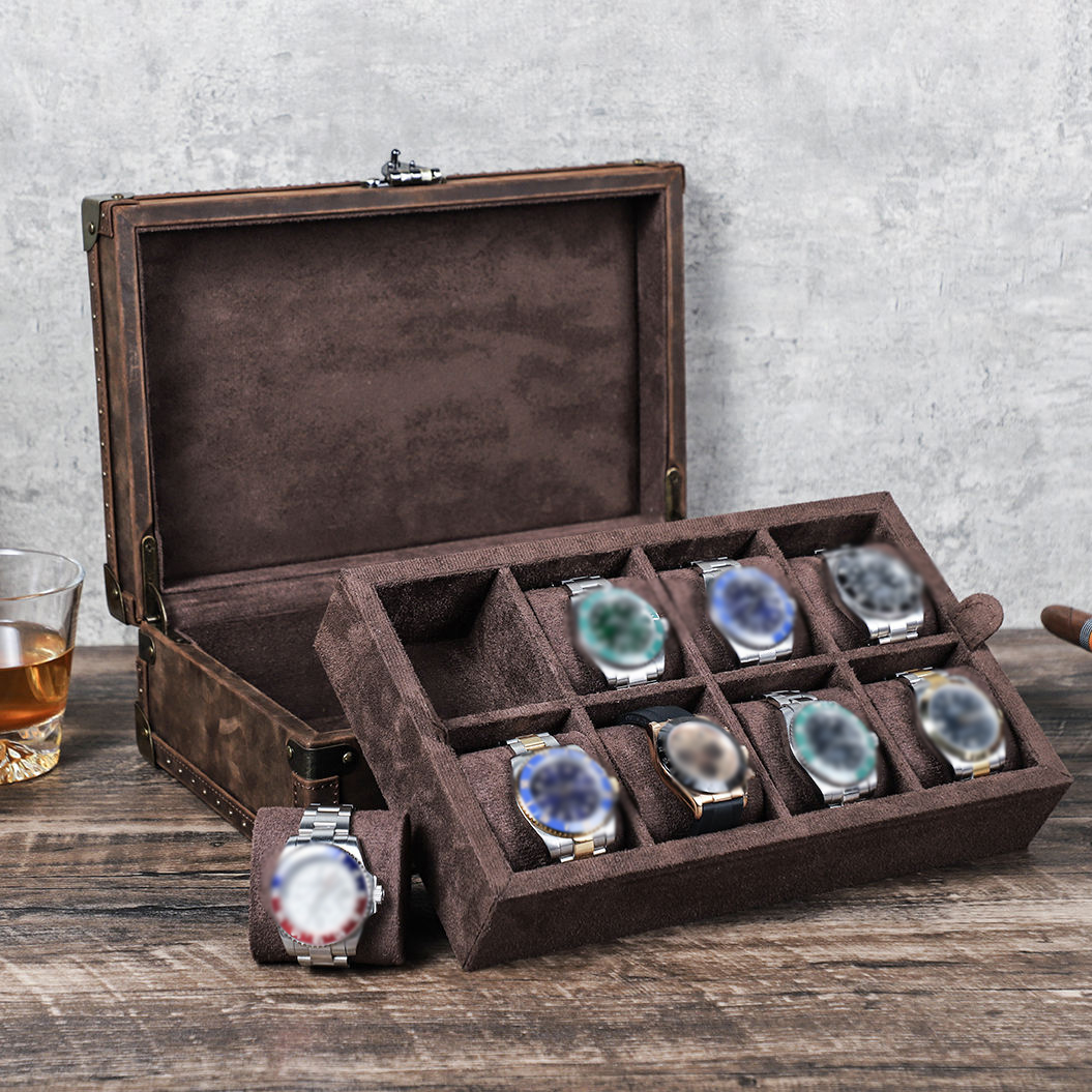 CONTACT'S FAMILY 8 Leather Cus - Luxury Watch Organizer reseña y precio