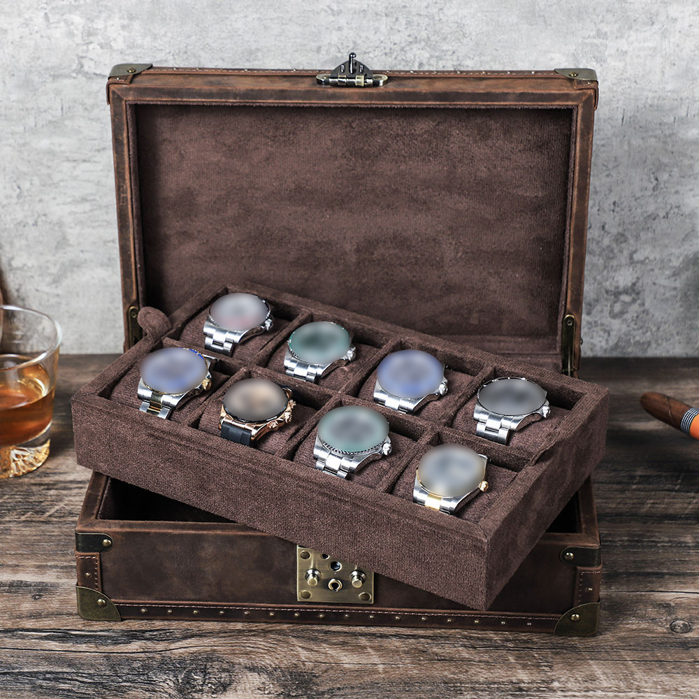 CONTACT'S FAMILY 8 Leather Cus - Luxury Watch Organizer reseña y precio
