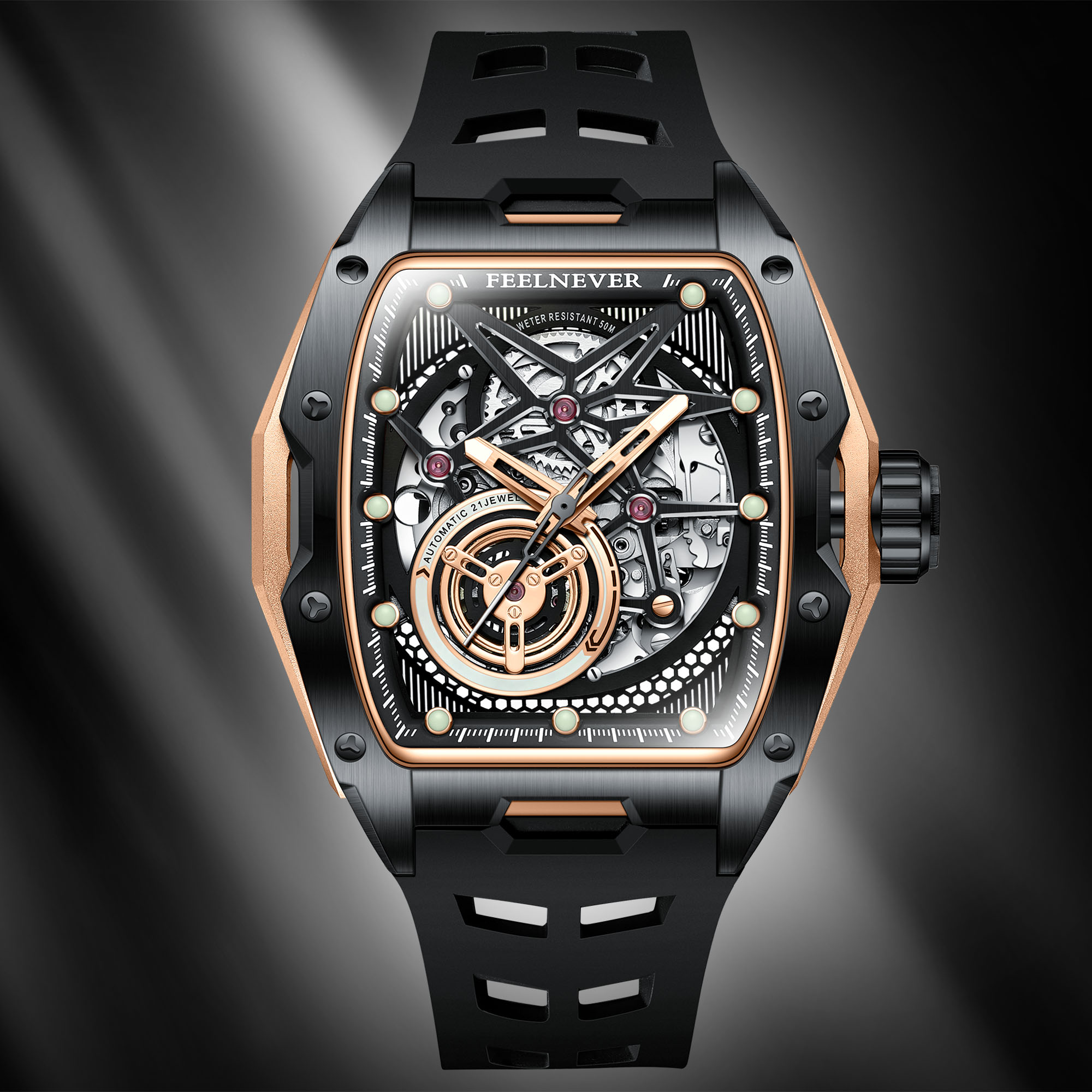 FeelNever Hollow Tourbillon Me - Tourbillon Movement Watch reseña y precio