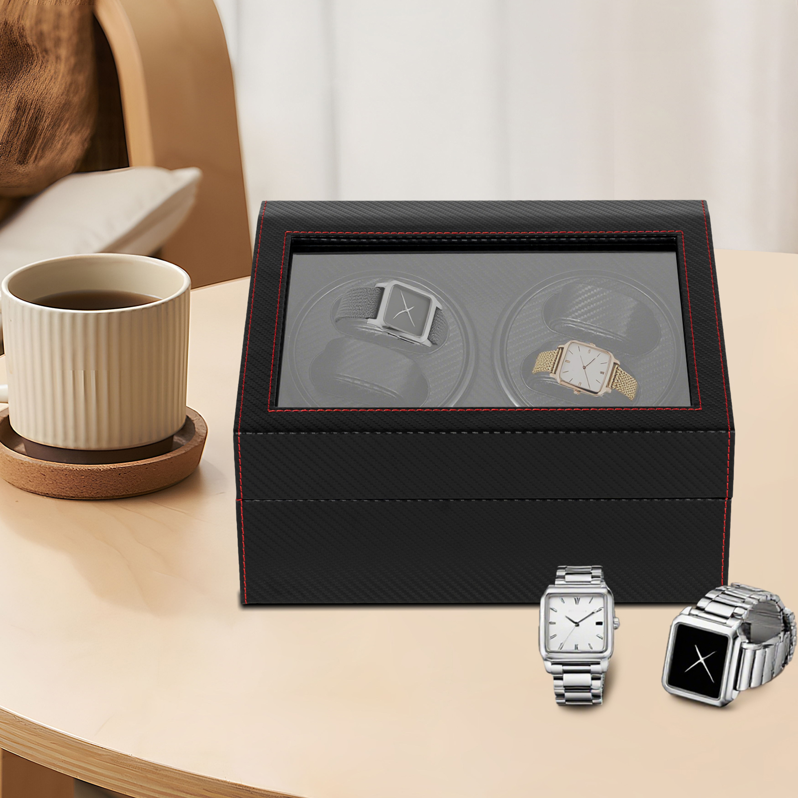 BYMAOCAR 4+6 Watch Winder, Lux - Quiet Luxury Watch Men reseña y precio