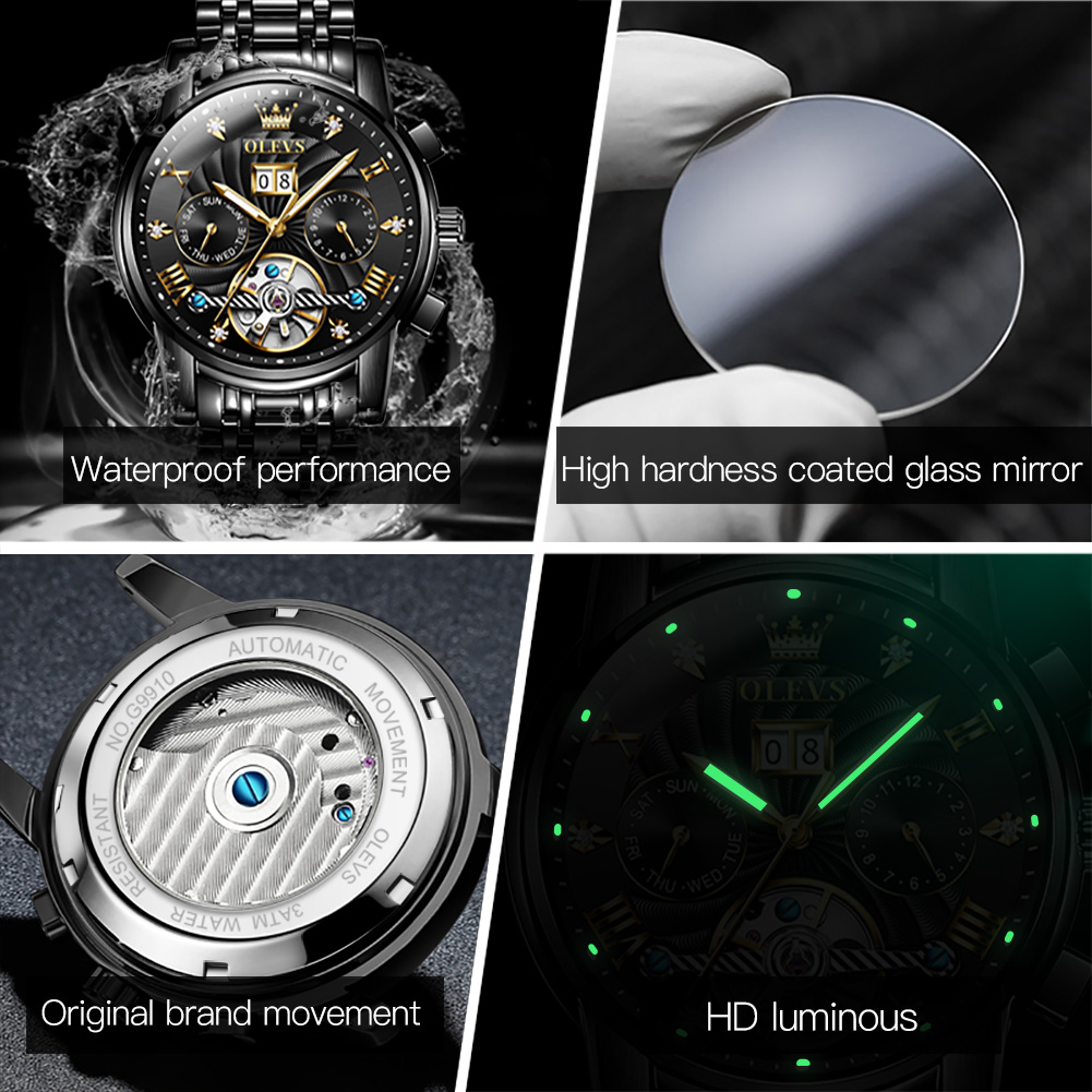 OLEVS Classic Men's Watches To - Tourbillon Movement Watch reseña y precio