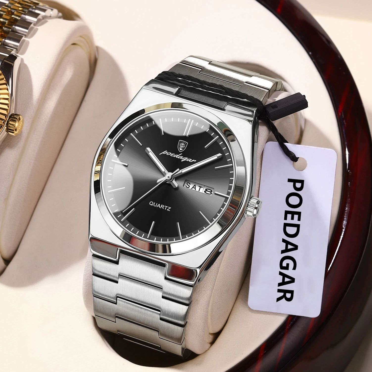 POEDAGAR Luxury Men's Quartz W - Luxury Watch Ap reseña y precio