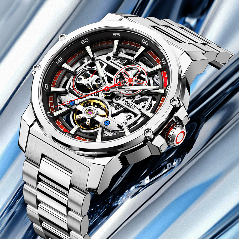 ABORNI 9039 Unique Design Skel - Tourbillon Movement Watch reseña y precio