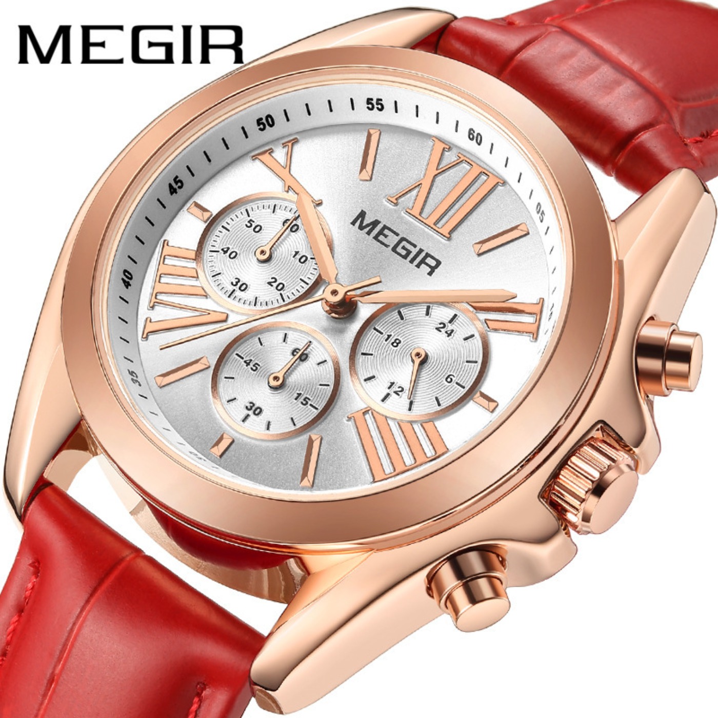 MEGIR New Luxury Leather Watch - Luxury Watch In Usa reseña y precio
