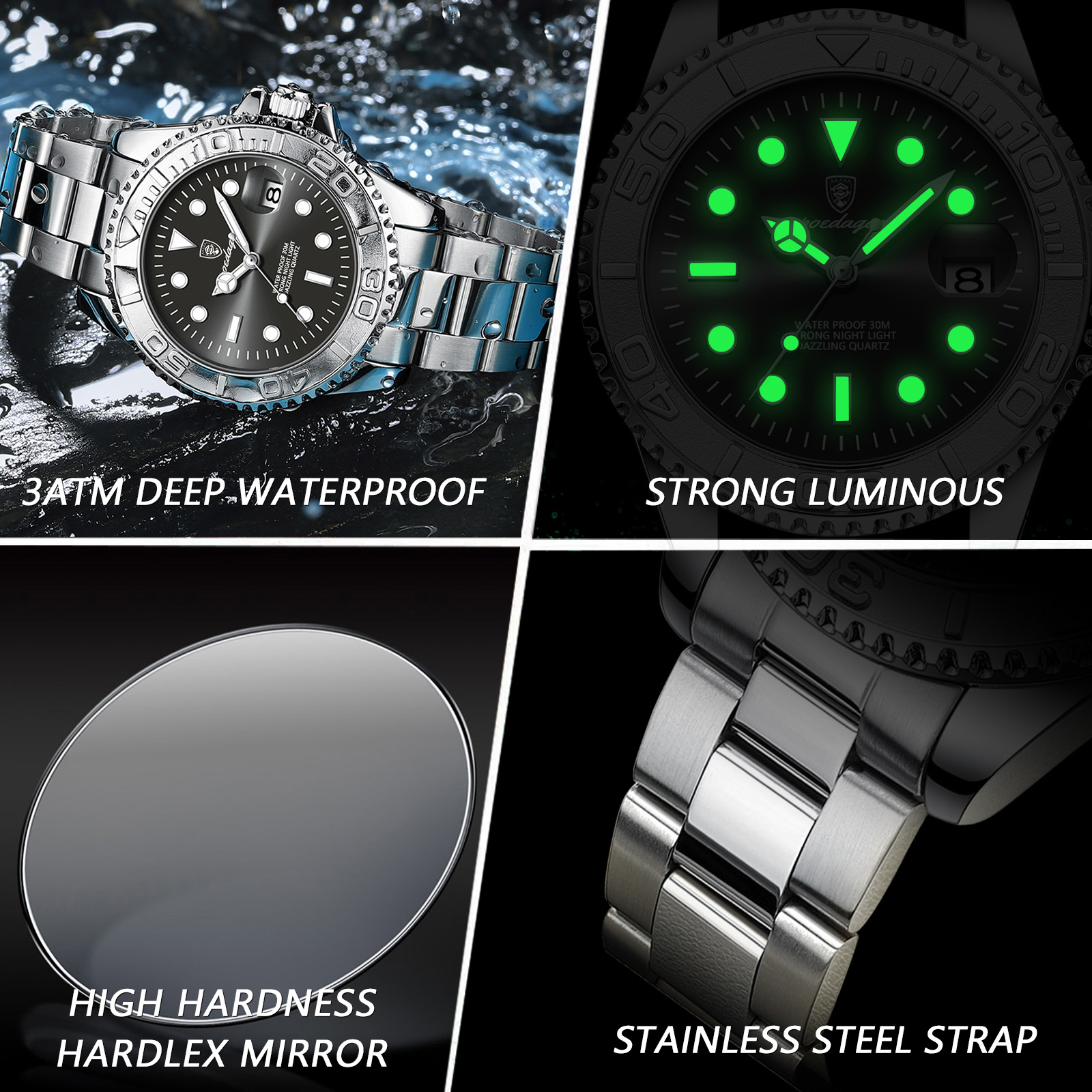 POEDAGAR Top Luxury Man Watch  - Luxury Watch Ap reseña y precio