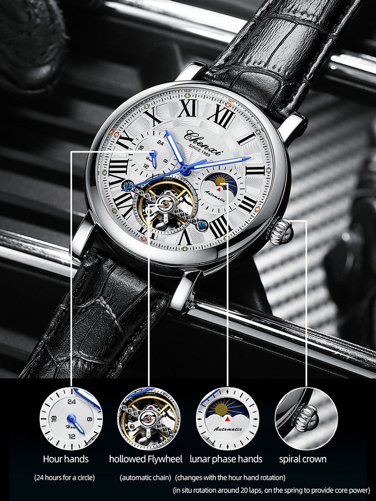 Top Brand Mens Watches Tourbil - Tourbillon Movement Watch reseña y precio