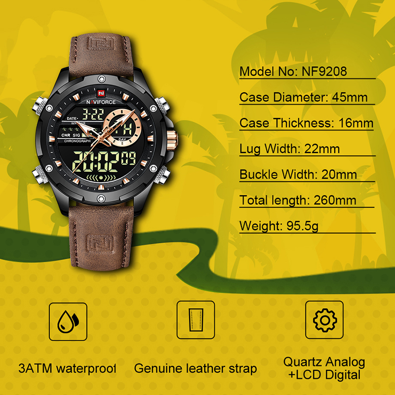 New NAVIFORCE Men Watches Quar - Luxury Watch Zone reseña y precio
