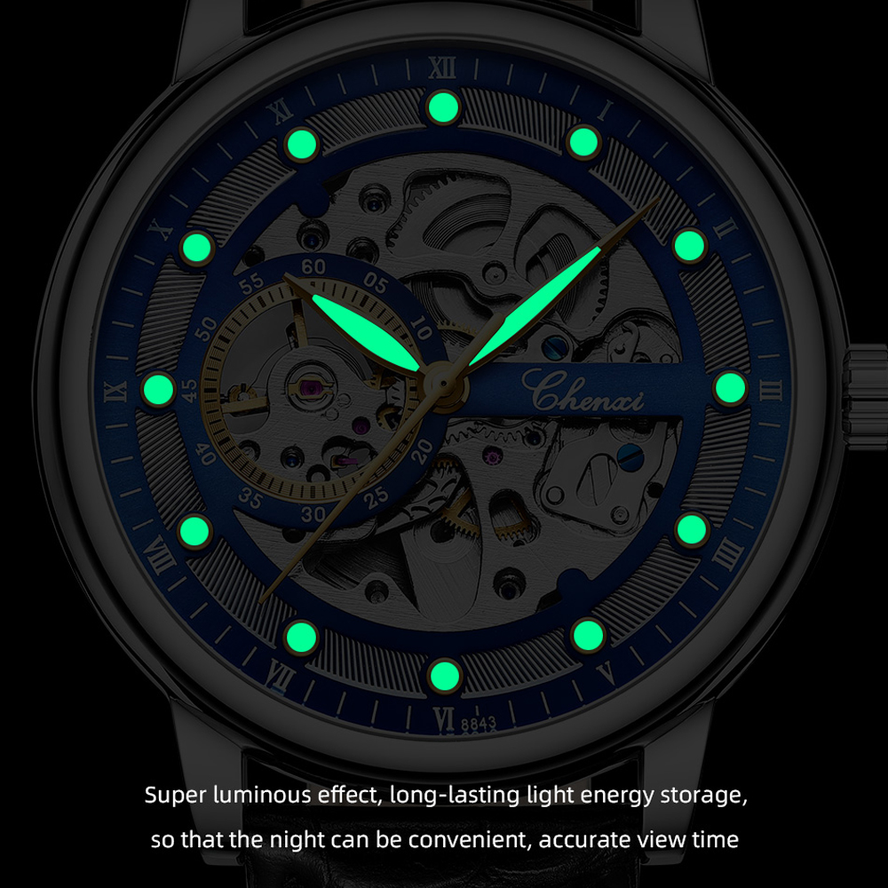 CHENXI Automatic Mechanical Me - Tourbillon Movement Watch reseña y precio