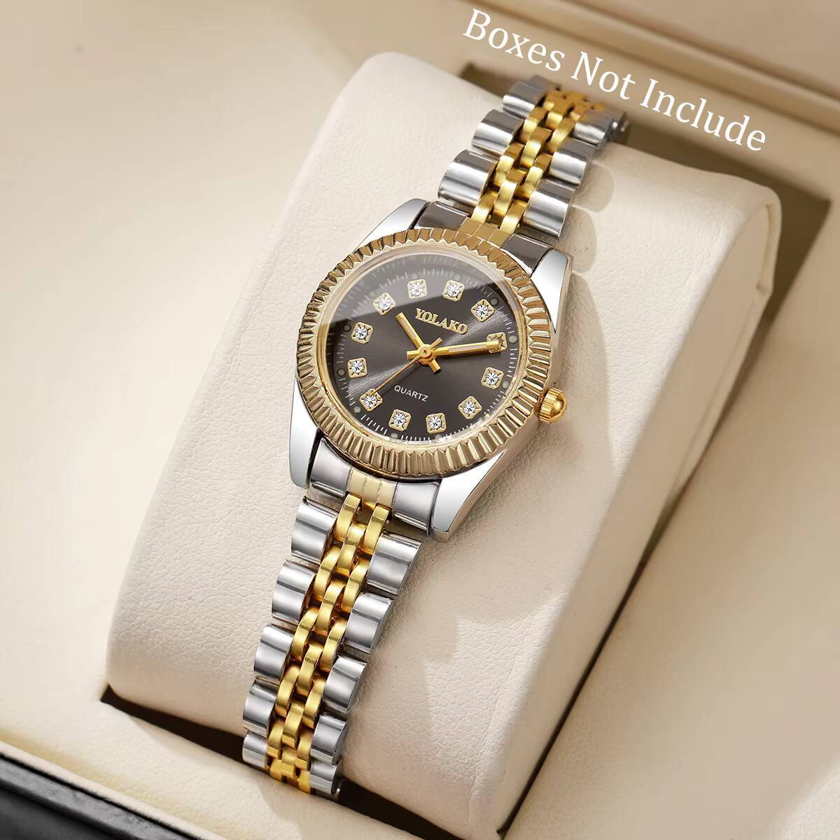 Fashion Rhinestone Women Quart - Luxury Watch Organizer reseña y precio