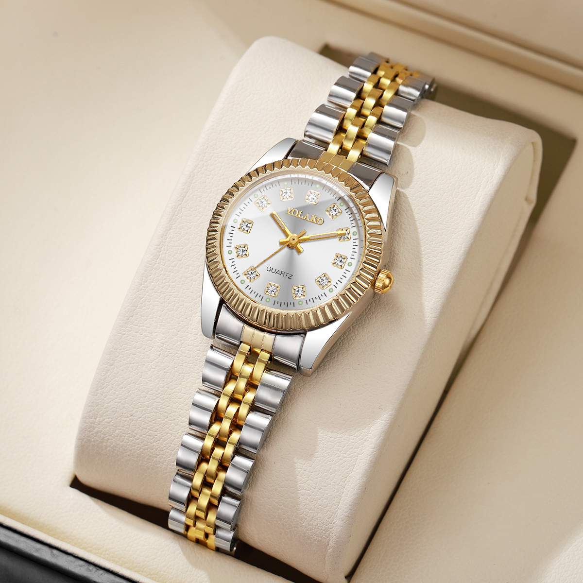 Fashion Rhinestone Women Quart - Luxury Watch Organizer reseña y precio