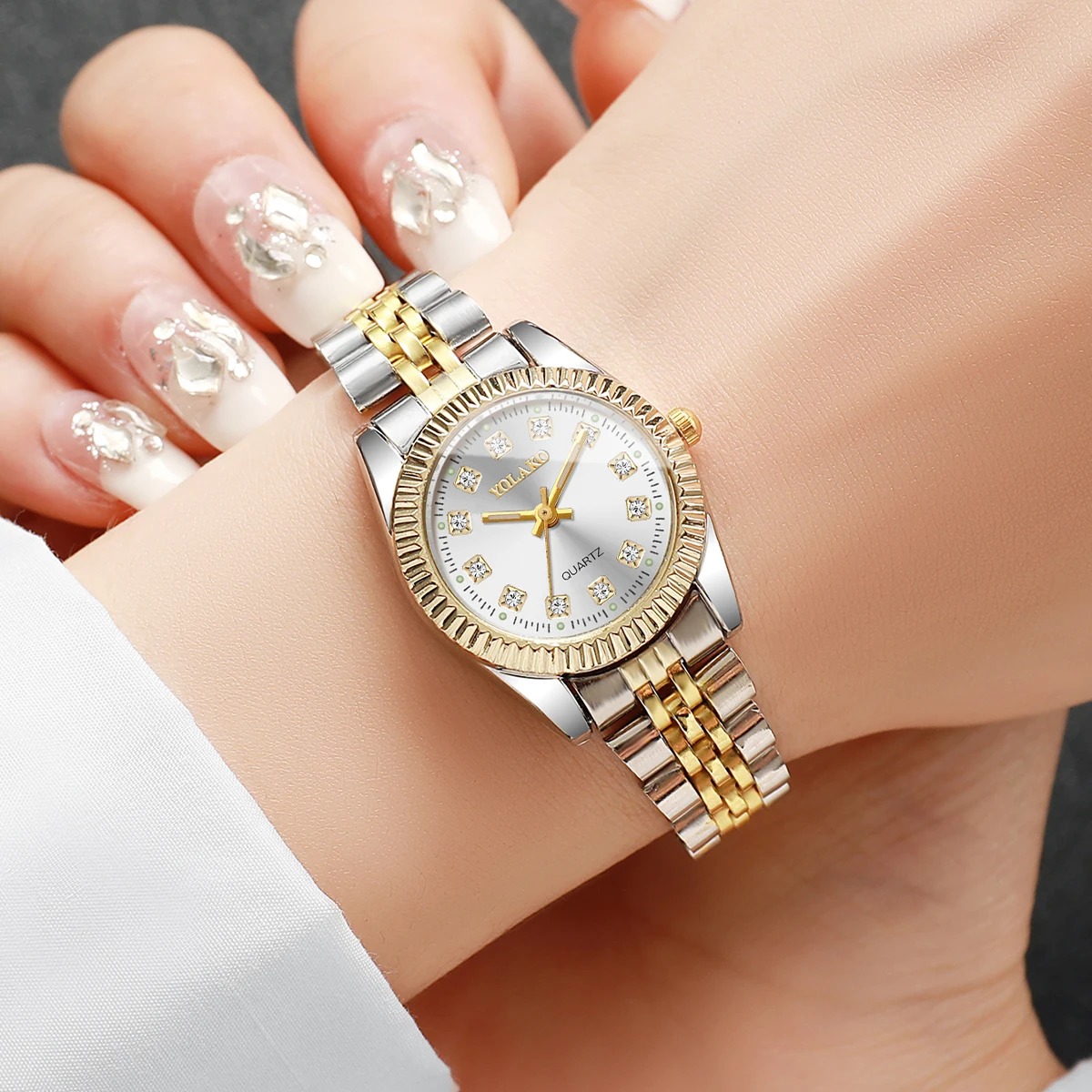 Fashion Rhinestone Women Quart - Luxury Watch Organizer reseña y precio