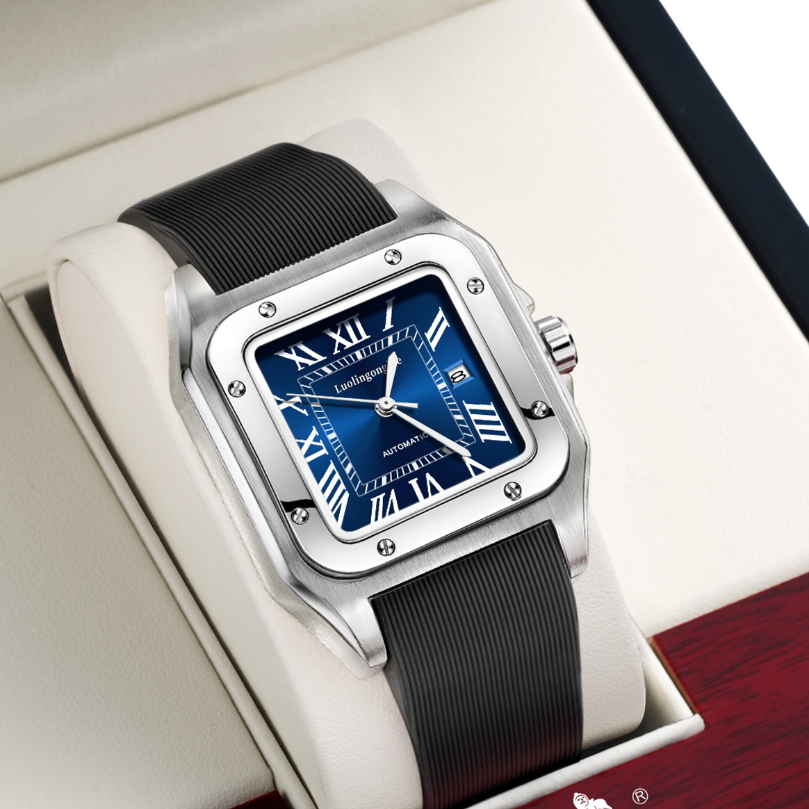 Square-Shaped Popular Men's Me - Luxury Watch On Rubber Strap reseña y precio