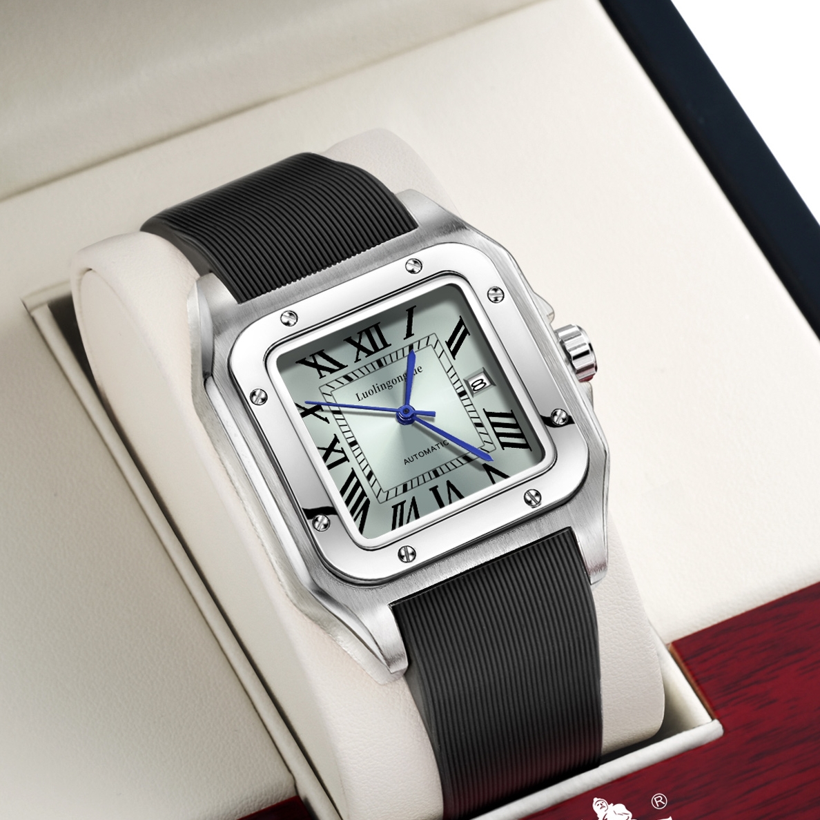Square-Shaped Popular Men's Me - Luxury Watch On Rubber Strap reseña y precio