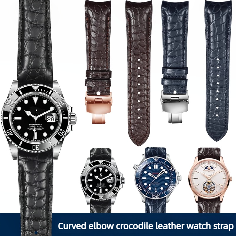 20mm 22mm Curved Crocodile Ski - Luxury Watch Jaeger Lecoultre reseña y precio
